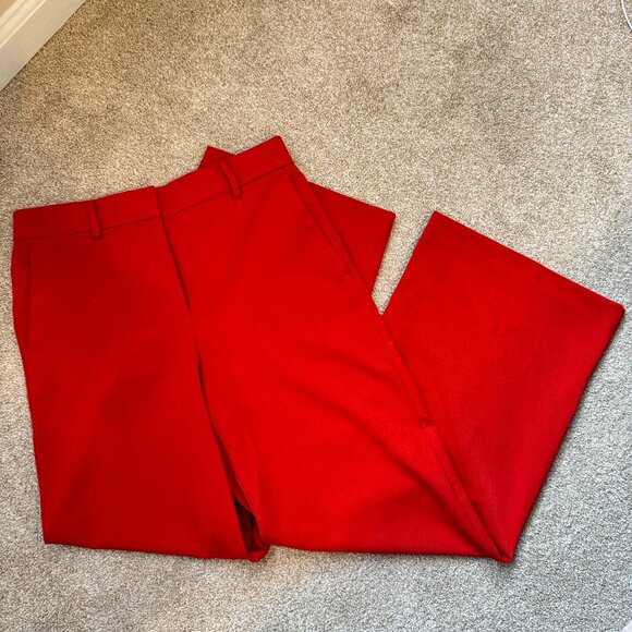 Ann Taylor Wide-Leg Trousers – Bold Red, Size 6 - Picture 1 of 4